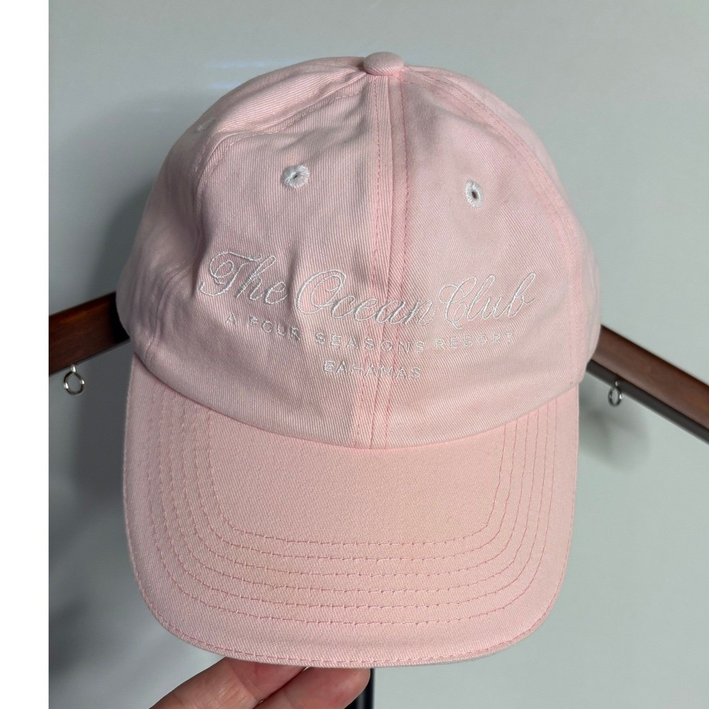 The Ocean Club Four Seasons Resort Bahamas Pink Baseball Cap Hat | OS - Picture 4 of 8